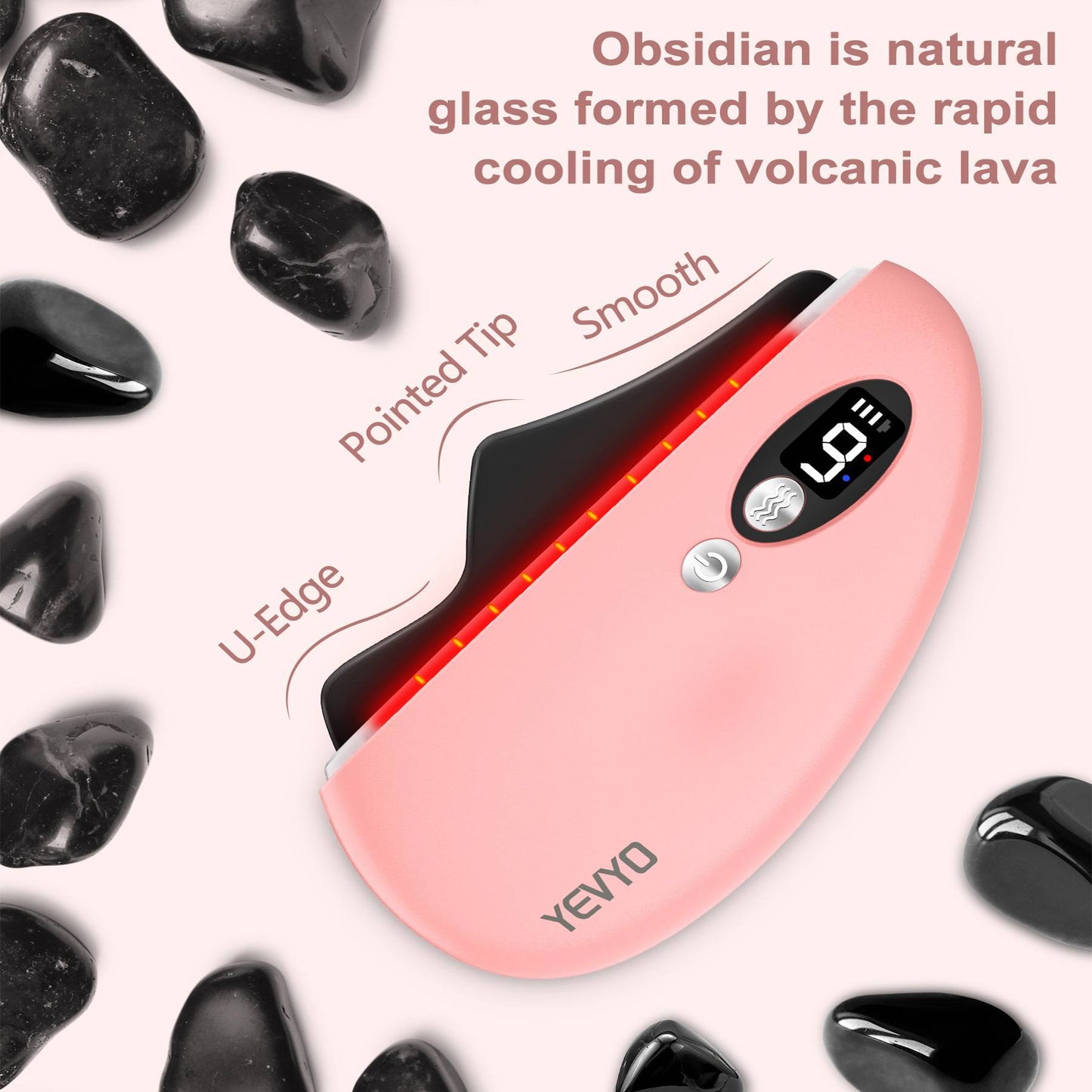 Obsidian Guasha Massage Tool