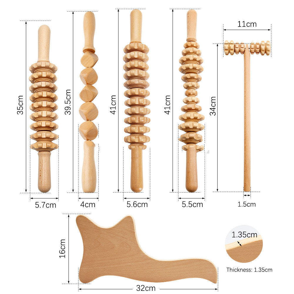 Wooden Massage Roller Suit