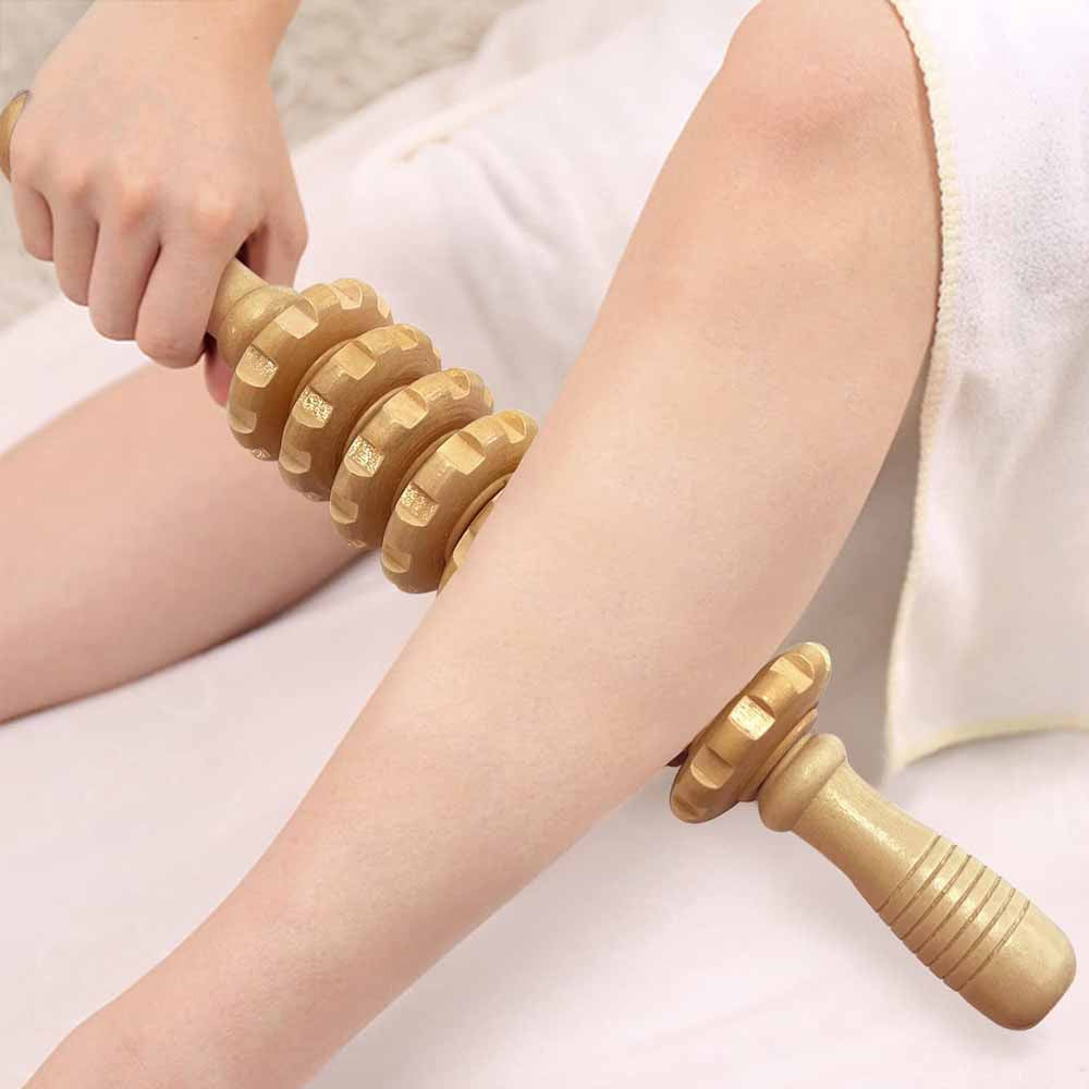 3pcs Wooden Anti-Cellulite Massage Roller