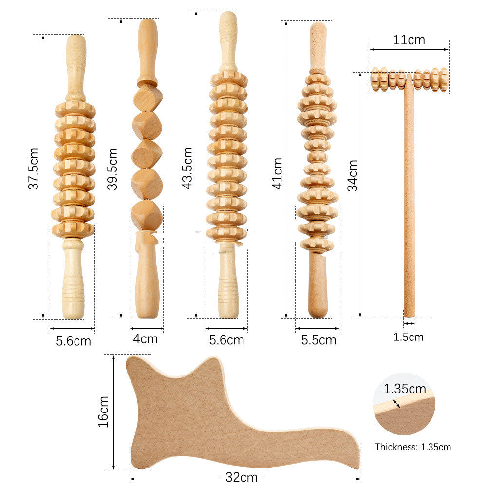 Wooden Massage Roller Suit
