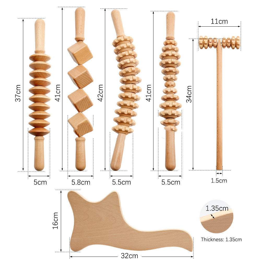 Wooden Massage Roller Suit