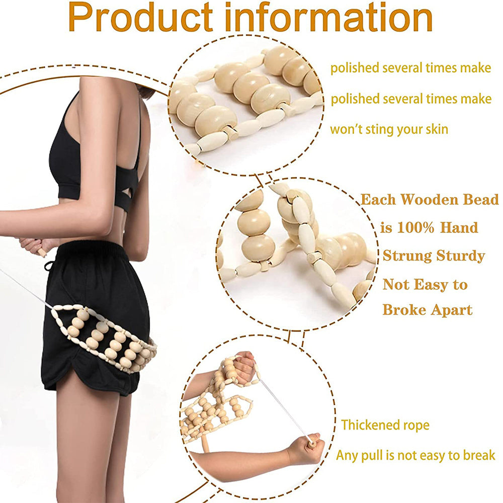 3pcs Wooden Anti-Cellulite Massage Roller